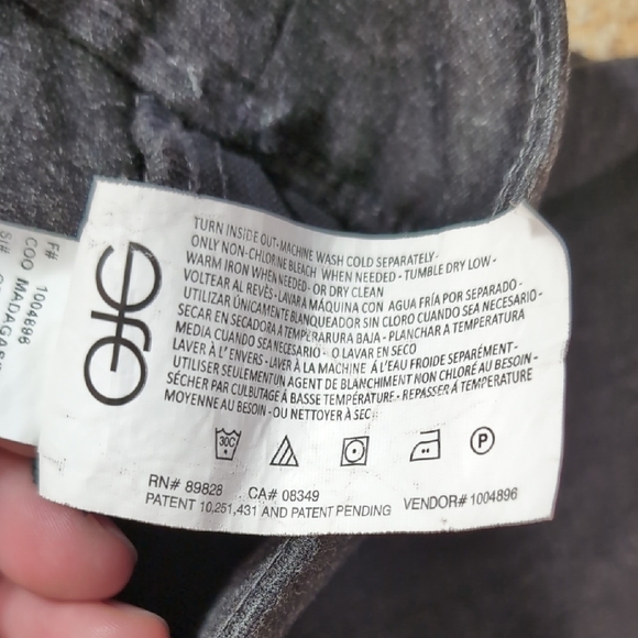 Anne Klein | Charcoal Grey Thick Cropped Leggings Viscose Blend Size L - Picture 8 of 15